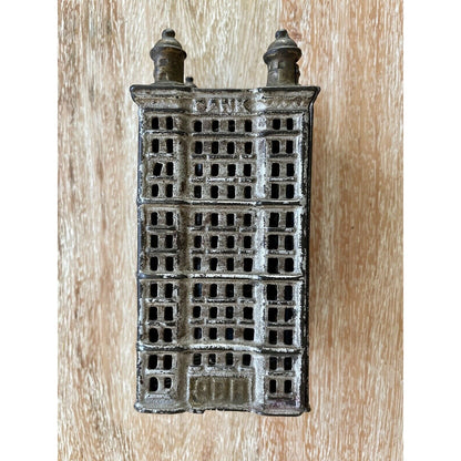 Antique Skyscraper Cast Iron Still Bank - AC Williams (B4) - Vintosh Vintage