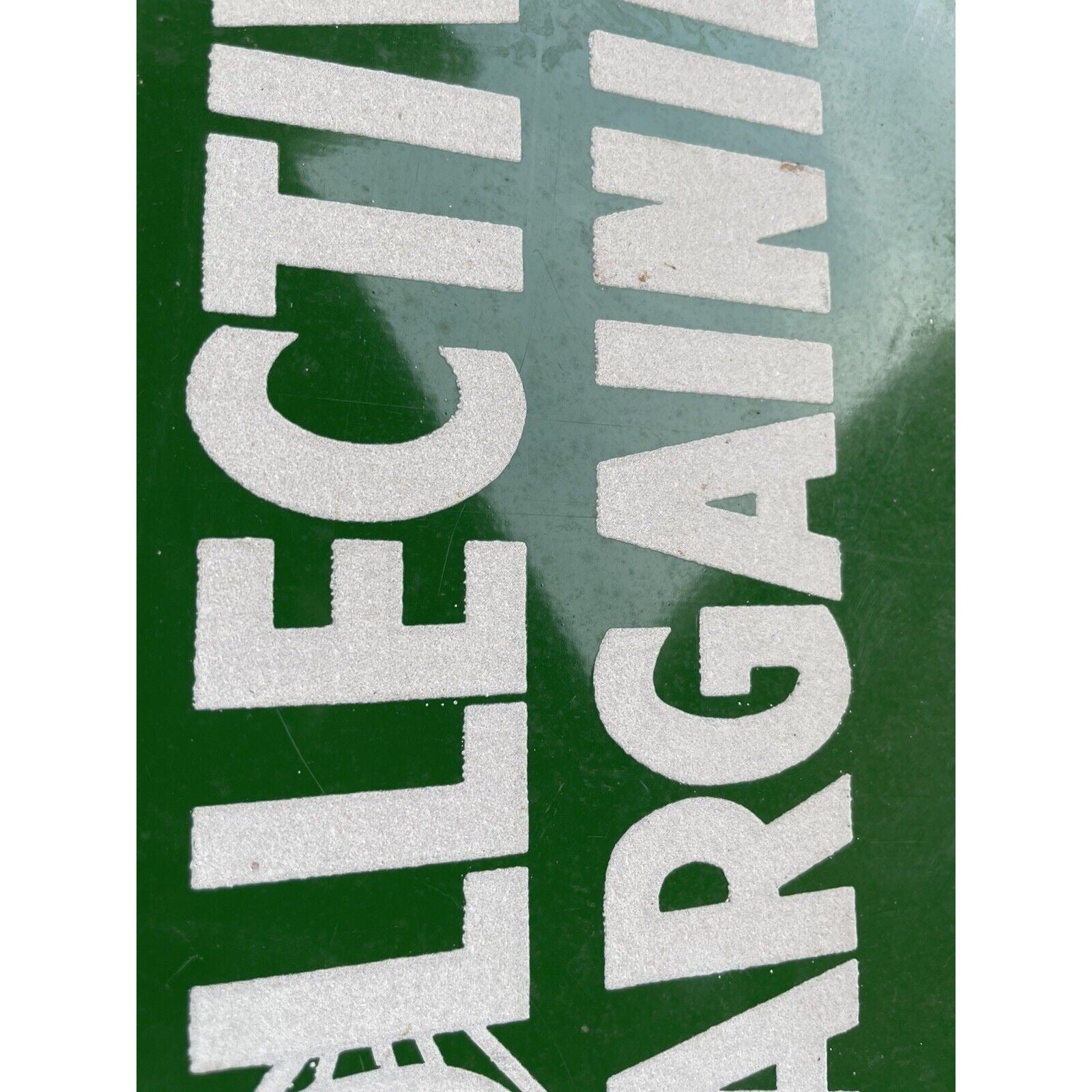 VTG Original Two-sided NFO Member Collective Bargaining Metal Farm Sign 20" - Vintosh Vintage