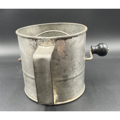 Oversized Vintage Flour Sifter with Black Wooden Turn Handle (B4) - Vintosh Vintage