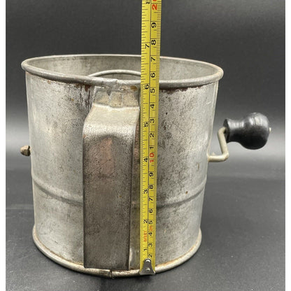 Oversized Vintage Flour Sifter with Black Wooden Turn Handle (B4) - Vintosh Vintage