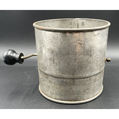 Oversized Vintage Flour Sifter with Black Wooden Turn Handle (B4) - Vintosh Vintage