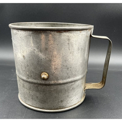 Oversized Vintage Flour Sifter with Black Wooden Turn Handle (B4) - Vintosh Vintage