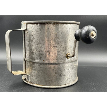 Oversized Vintage Flour Sifter with Black Wooden Turn Handle (B4) - Vintosh Vintage