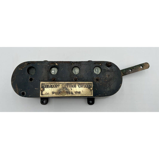 Antique RELIANCE MACHINE WORKS Industrial Train/ Trolley Counter  (C7) - Vintosh Vintage