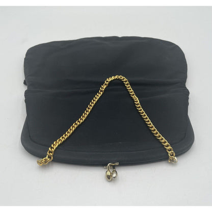 1960s Black & Gold GARAY Handbag w/ Gold Clasp (A5) - Vintosh Vintage
