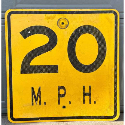 2009 Kansas 20 MPH Road Sign
