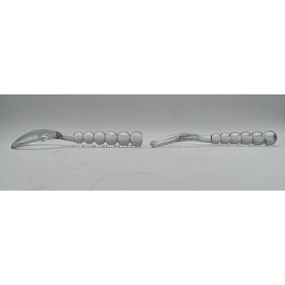 Vintage 1970s Imperial Glass Candlewick Fork & Spoon Salad Serving Set (B2) - Vintosh Vintage