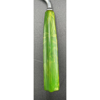 1930s Schneider Toledo Bakelite Cake Slicers Lime Green Swirl & Butterscotch -D1 - Vintosh Vintage