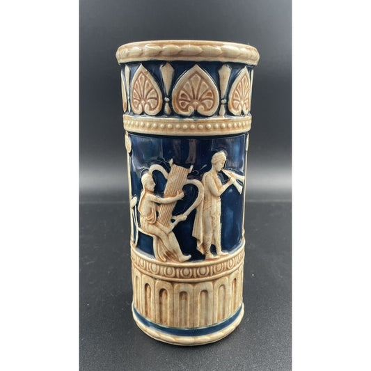 Vintage MARUHON WARE Ceramic Greek Themed Hand Painted Vase - Japan (C7) - Vintosh Vintage