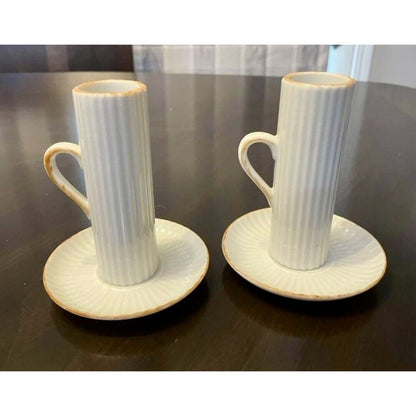 Vintage Tall Expresso Cups & Saucers - Vintosh Vintage