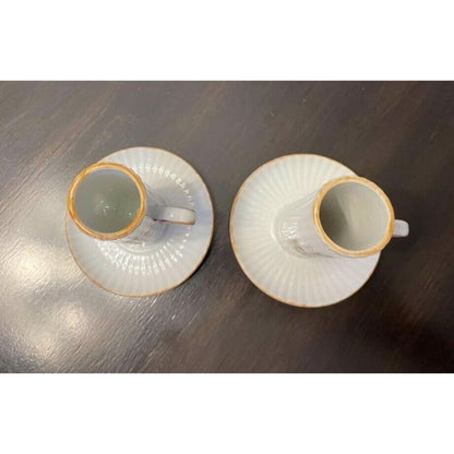 Vintage Tall Expresso Cups & Saucers - Vintosh Vintage