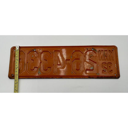 Vintage 1932 Orange & Black Kansas License Plate (B8) - Vintosh Vintage
