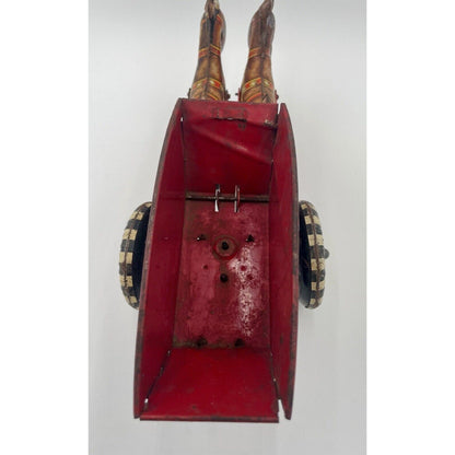 1940s MARX Dual Donkeys W/Cart Windup Tin Toy (B3) - Vintosh Vintage