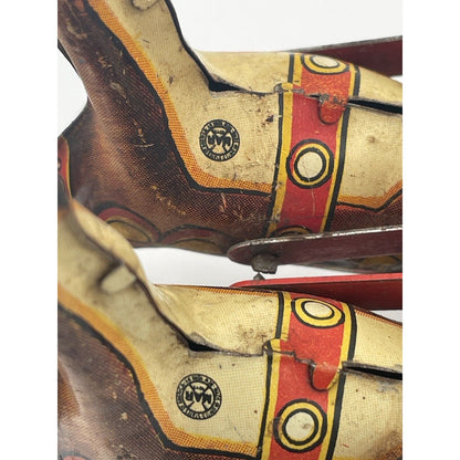 1940s MARX Dual Donkeys W/Cart Windup Tin Toy (B3) - Vintosh Vintage