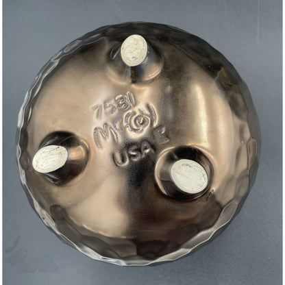 Vintage McCoy 7531 Bean Pot  Cauldron Bronze Hammered Stoneware (C6) - Vintosh Vintage