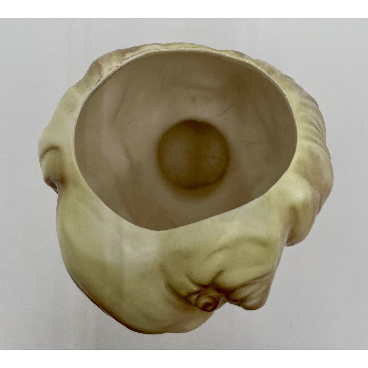 Vintage Enesco 6" Lady Head Vase w/ Blond Hair & Fur Collar - Vintosh Vintage