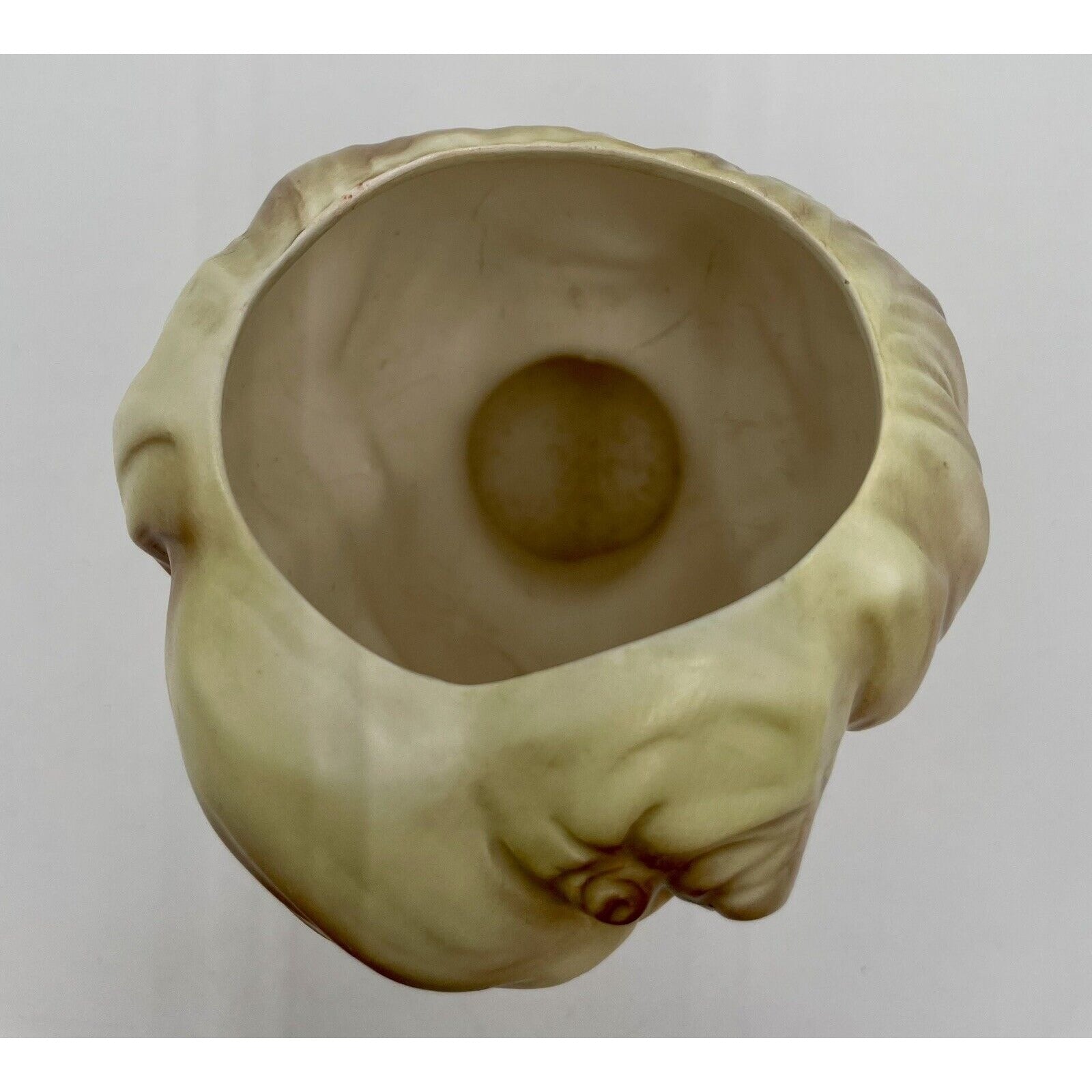 Vintage Enesco 6" Lady Head Vase w/ Blond Hair & Fur Collar - Vintosh Vintage