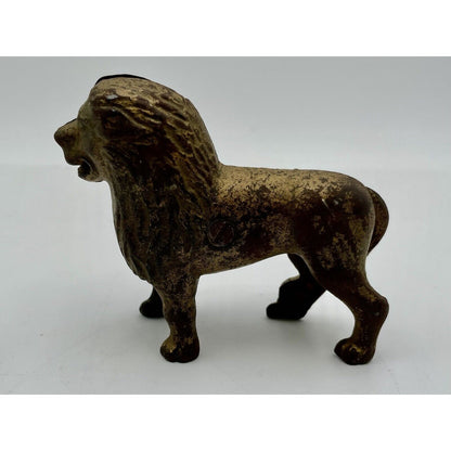 1920-30's Cast Iron Lion Still Bank (B5) - Vintosh Vintage