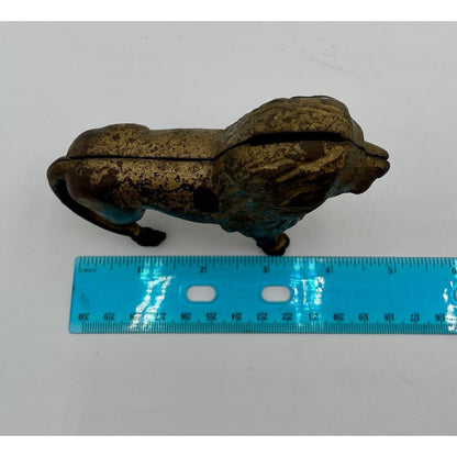1920-30's Cast Iron Lion Still Bank (B5) - Vintosh Vintage