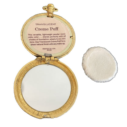 Vtg Max Factor Enchanted Forest Cameo Pocket Watch Compact In Original Box (B2) - Vintosh Vintage