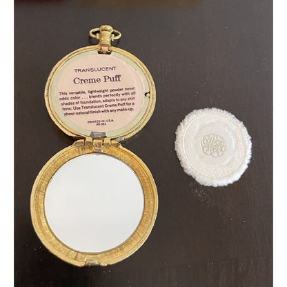 Vtg Max Factor Enchanted Forest Cameo Pocket Watch Compact In Original Box (B2) - Vintosh Vintage