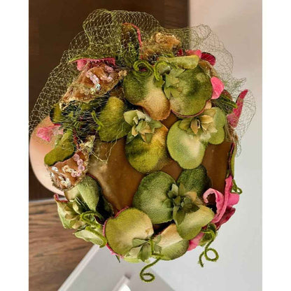 Vintage Lucila Mendez Green & Hot Pink Hat