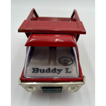 Vintage Japan Buddy L Pressed Steel Red Dump Truck Toy (C8) - Vintosh Vintage