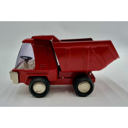 Vintage Japan Buddy L Pressed Steel Red Dump Truck Toy (C8) - Vintosh Vintage