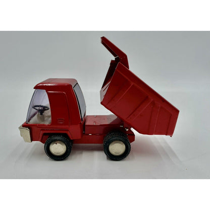 Vintage Japan Buddy L Pressed Steel Red Dump Truck Toy (C8) - Vintosh Vintage