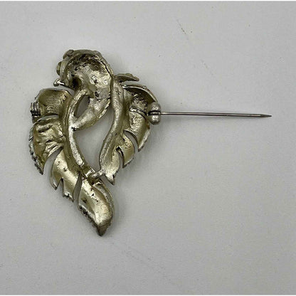 Vintage Aurora Borealis Gold Tone & Rhinestone Brooch (B5)