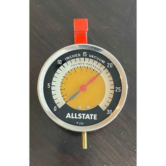 Vintage ALLSTATE VACUUM/ PRESSURE GAUGE 2114 (C2)