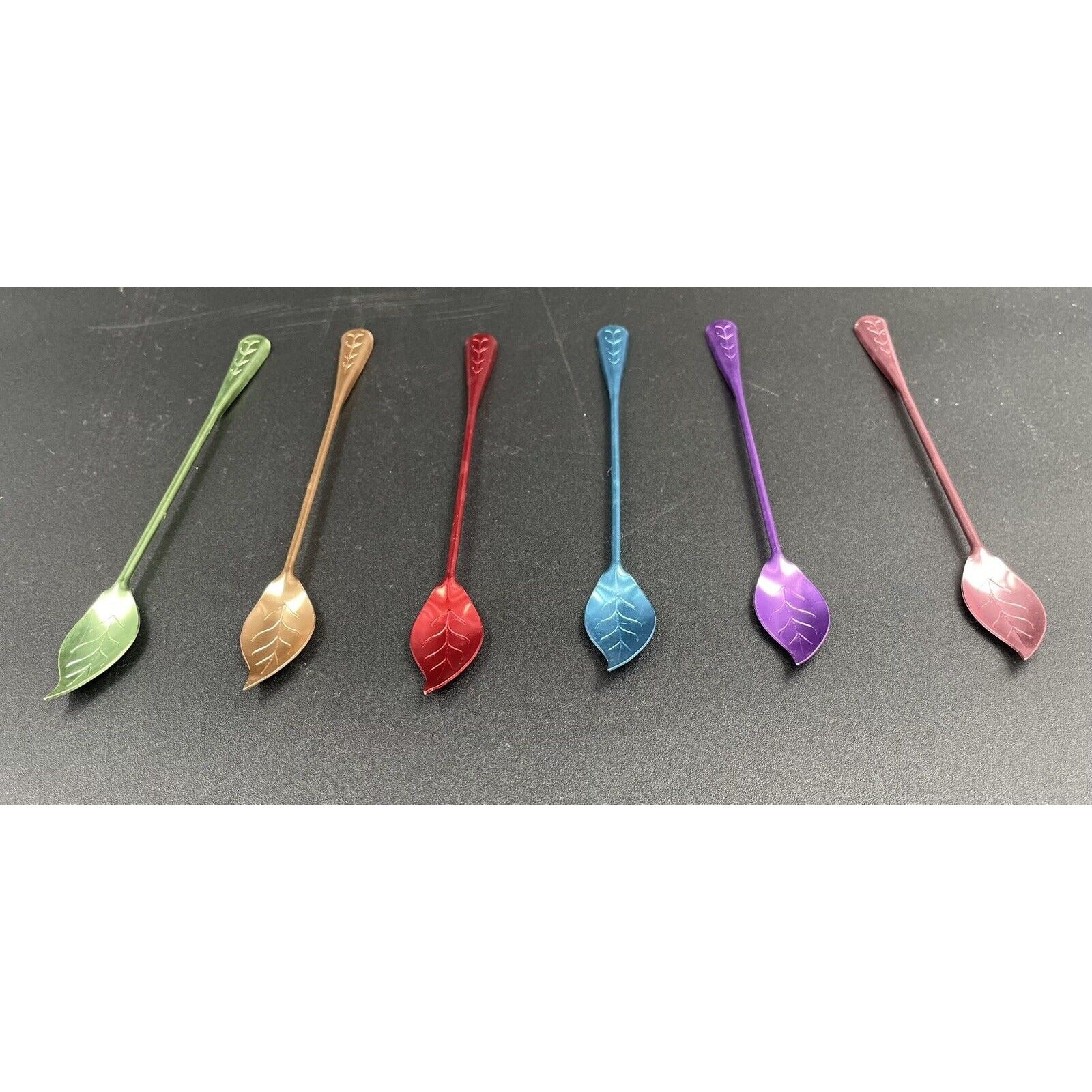 Vintage Tallstirs Anodized Aluminum Leaf Drink Stirrers (B7) - Vintosh Vintage