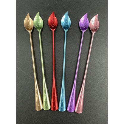 Vintage Tallstirs Anodized Aluminum Leaf Drink Stirrers (B7) - Vintosh Vintage