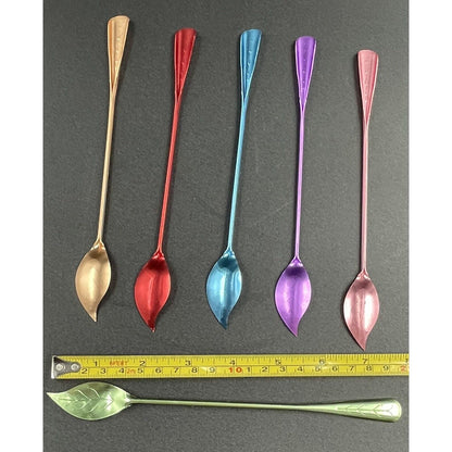 Vintage Tallstirs Anodized Aluminum Leaf Drink Stirrers (B7) - Vintosh Vintage