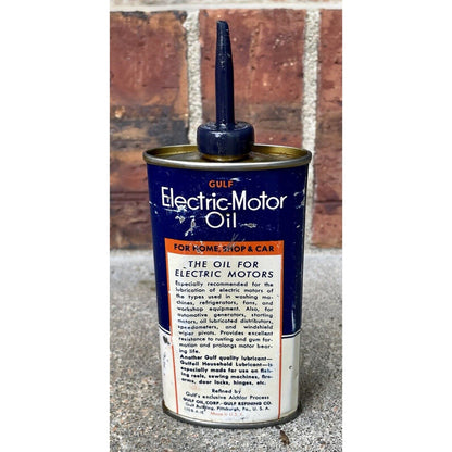 1950's GULF Electric Motor Oil Can - Vintosh Vintage