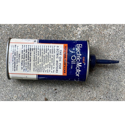1950's GULF Electric Motor Oil Can - Vintosh Vintage