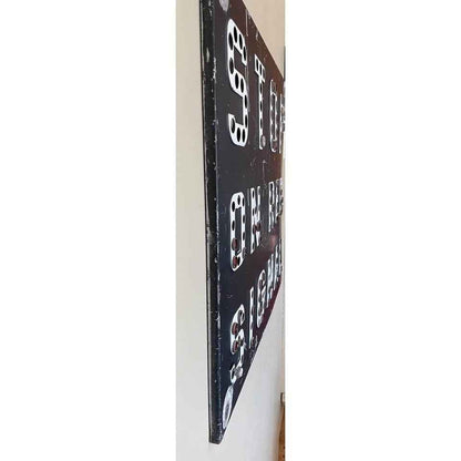 Vintage Railroad Crossing Sign"Stop On Red Signal" w/ Red Eye Reflectors