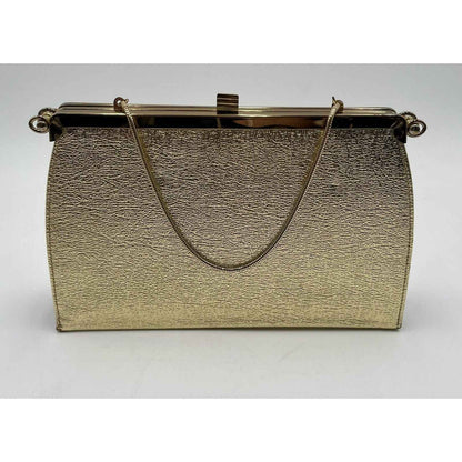 1950s L&M Edwards Convertible 3-in-1 Handbag/Clutch w/ Gold Chain Strap