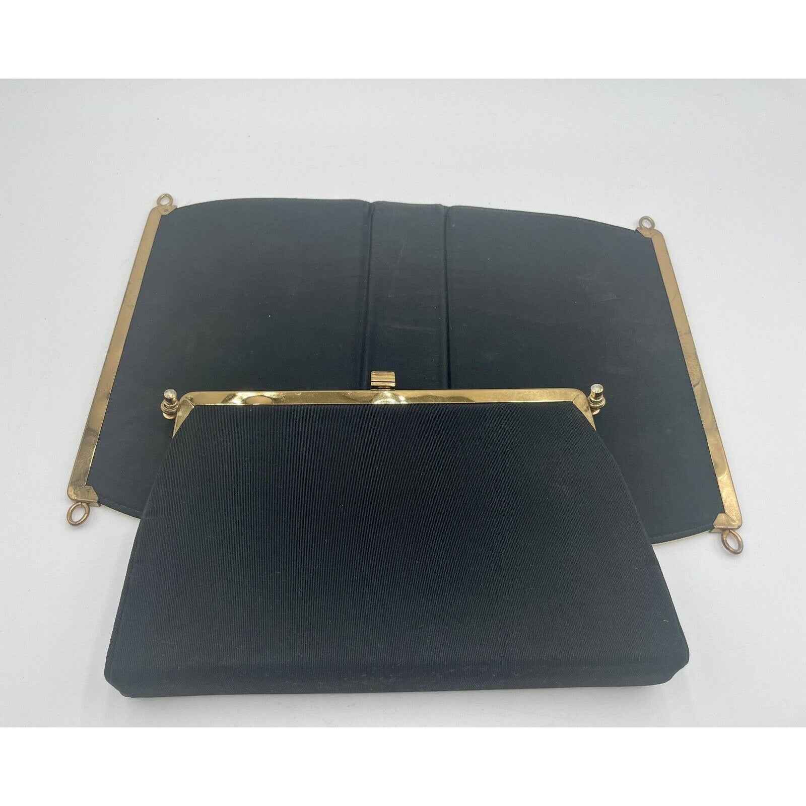 1950s L&M Edwards Convertible 3-in-1 Handbag/Clutch w/ Gold Chain Strap