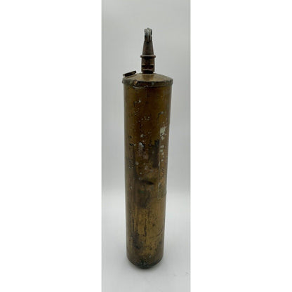 Vintage Extinguisher Sign & Brass Fire Extinguisher w/ Hanging Bracket - Vintosh Vintage