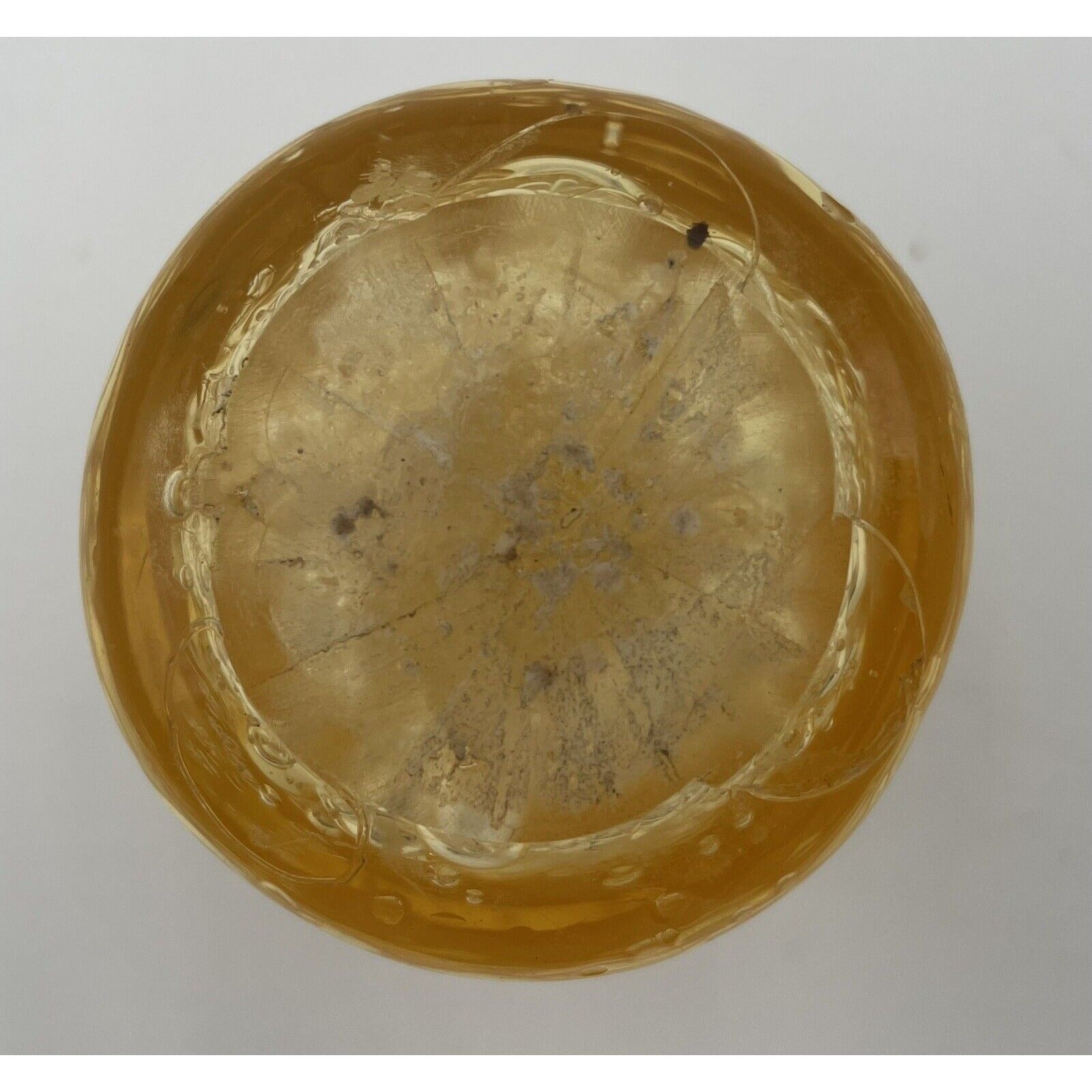 Vintage Amber Bubble Art 3" Pillar (D1) - Vintosh Vintage