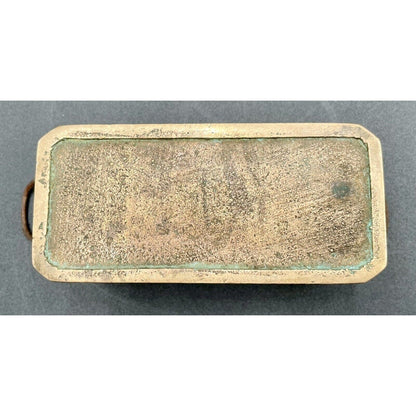 Antique Bronze With Silver Inlay Betel Nut Box South Asia (B7) - Vintosh Vintage