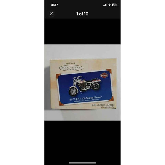 HALLMARK "1971 FX SUPER GLIDE" MINIATURE HARLEY-DAVIDSON ORNAMENT 2002