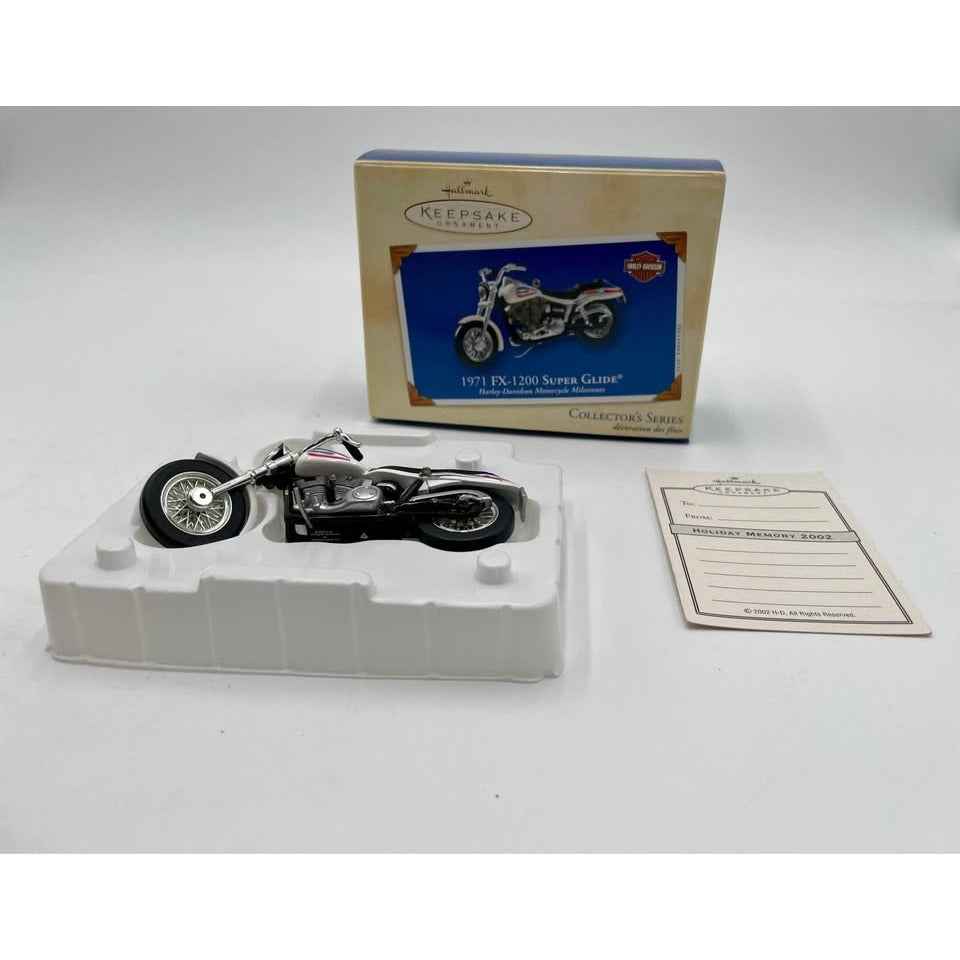 HALLMARK "1971 FX SUPER GLIDE" MINIATURE HARLEY-DAVIDSON ORNAMENT 2002
