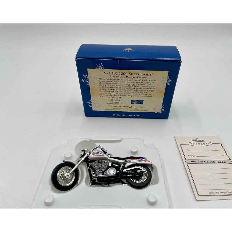 HALLMARK "1971 FX SUPER GLIDE" MINIATURE HARLEY-DAVIDSON ORNAMENT 2002