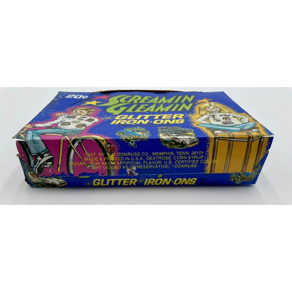 1978 Screamin Gleamin Glitter Iron-Ons & Gum Donruss Wax Box 36pks (C7) - Vintosh Vintage