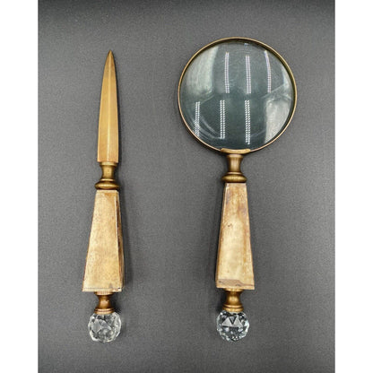 Vintage Magnifying Glass and Letter Opener Set - Vintosh Vintage