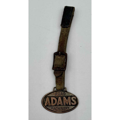 Vintage Adams Road Machinery Pocket Watch Fob w/ Original Strap (C7)