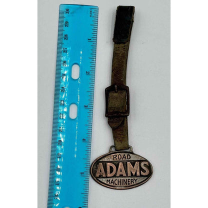 Vintage Adams Road Machinery Pocket Watch Fob w/ Original Strap (C7)