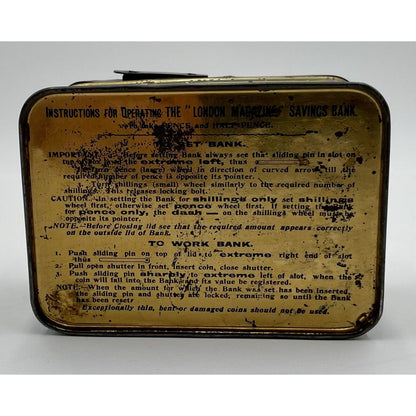 1904 THE LONDON MAGAZINE SAVINGS BANK - British Made (B2) - Vintosh Vintage